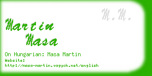 martin masa business card